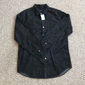J. Crew dark denim button up shirt